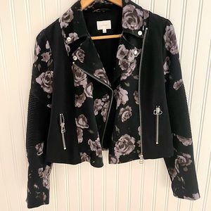 Aritzia- Wilfred Floral Biker Moto Jacket